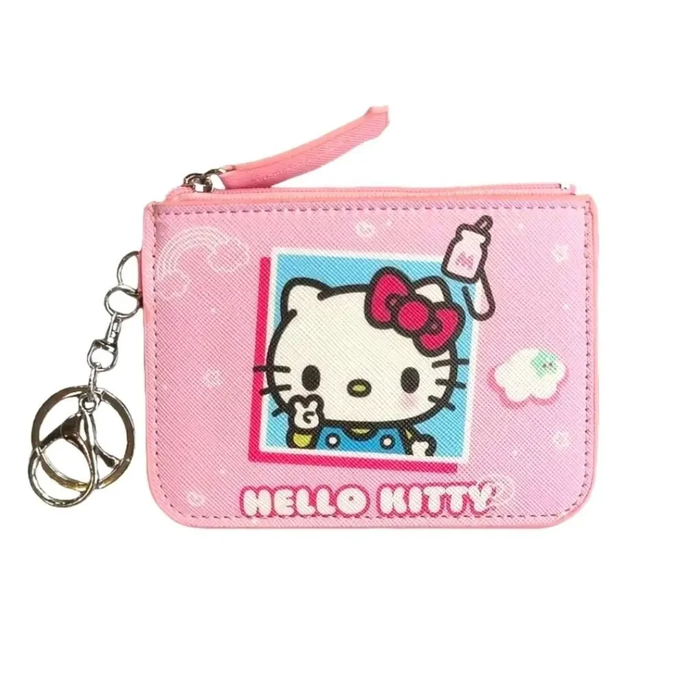 Hello Kitty, wallet zipper change purse ID window